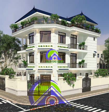 THIẾT KẾ NHÀ BIỆT THỰ 4 TẦNG TÂN CỔ ĐIỂN CHỦ ĐẦU TƯ ÔNG ĐỔ NGỌC CHIẾN